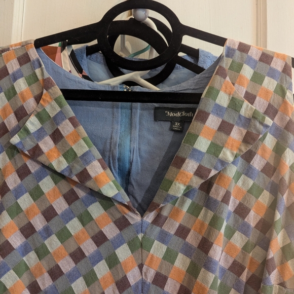 Modcloth checked dress 3X plus - Picture 2 of 3